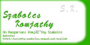 szabolcs komjathy business card